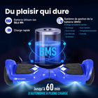 Gyrocopters - Hoverboard PRIME pour enfants - Vitesse de 15 km/h - 300 W - 6,5 pouces - Roues LED - Haut-parleur Bluetooth - Bleu-Vitesse = 15 km/h