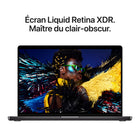 Apple - MacBook Pro 16 po - M5 Pro - CPU 18 cœurs - SSD 1 To - Mémoire 24 Go - Noir infini-Écran pro éclatant - L'écran Liquid Retina XDR 16,2 po affiche des pics de luminosité à 1 600 nits7, jusqu'à 1 000 nits de luminosité en continu et un contraste de 1 000 000:1
