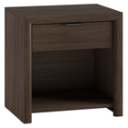 Hudson&Canal - Table de chevet rectangulaire Clara - 24 po l - Chêne brun-Design moderne et contemporain pour votre chambre, les chambres d'amis ou tout autre endroit où vous avez besoin d'un peu plus d'espace de rangement