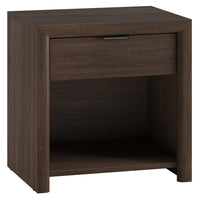 Hudson&Canal - Table de chevet rectangulaire Clara - 24 po l - Chêne brun-Design moderne et contemporain pour votre chambre, les chambres d'amis ou tout autre endroit où vous avez besoin d'un peu plus d'espace de rangement