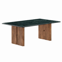 Modway - Amistad Marbre Table basse - Marbre vert noyer-Table basse rectangulaire