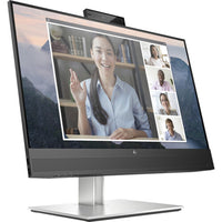 HP - Écran de conférence E24mv G4 24 po FHD - E24mv-Doté de ports, dont HDMI, DisplayPort, USB-B et quatre ports USB