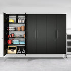 Prepac - Grosse armoire accrochable HangUps de 36 po - noir-Dimensions intérieures : 17,25 po L x 15 po H x 18,75 po P tablette supérieure 34,5 po L x 55 po H x 18,75 po P compartiment inférieur