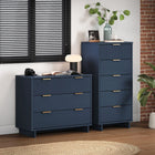 Manhattan Comfort - Granville commode moderne haute étroite et standard - bleu minuit - ensemble de 2-Recommandé pour un téléviseur jusqu'à 35 pouces