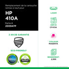 CIG - Cartouche de toner CF413A HP 410A remise à neuf - rendement standard - magenta- Écologique : Remanufacturé à partir d'une cartouche HP originale recyclée