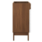 Modway - Render 18" Armoire de toilette de salle de bain (lavabo non inclus) - Noyer blanc-Bassin d’évier non inclus