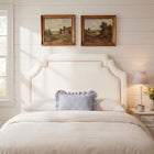 Modway - Magnolia Taille Velvet Performance Résistant aux Taches Tête de lit King Size - Albâtre-Silhouette festonnée