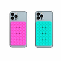 Blu Element - Poignée PhoneSquid - Bleu Aqua & Fuchsia - Paquet de 2-Compatibilité universelle : fonctionne avec tous les smartphones