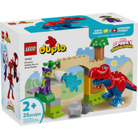 LEGO - DUPLO Disney Le dinosaure Spidey-Rex contre le Bouffon vert-Les tout-petits de 2 ans et plus jouent à des jeux d'imagination avec ce jeu de superhéros