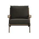 Modway - Saratoga Terrasse extérieure Bois de teck Fauteuil, Gris silex-Assemblée requise