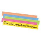 Pacon - Phrase Bandes, Assortiment 5 Couleurs, 1-1/2 po Gouverné 3 po x 24 », 100 Bandes Par Paquet, 2 Paquets-Utilisez les couleurs vives pour coder par couleur des parties d'une phrase pour que les élèves construisent leurs propres phrases