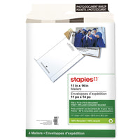Staples – Enveloppe d’expédition pour photos - 11 po x 14 po – paquet de 4-Protègent vos photos durant le transport