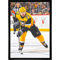 Evgeni Malkin Pittsburgh Penguins Skating sur toile - Toile encadree - 22" x 31"-Impression sur toile de qualité supérieure avec bordures enveloppées