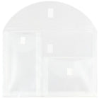 JAM Paper Enveloppes à 3 pochettes avec fermeture à velcro, 9 3/4 x 13 po, transparent, 12/paquet-Matière : plastique