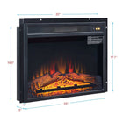 Manhattan Comfort - Insert de cheminée électrique - Noir-Cheminée électrique avec télécommande pour réglage de l'effet de flammes et de la chaleur