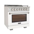 Kucht - 36 po Série KFX-X Cuisinière Pro Style au gaz propane - Acier inoxydable/Blanc-Dimensions du produit 27,75 po L x 36 po L x 36 po H