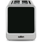 Salton - grille-pain tactile à longues fentes - 4 tranches acier inoxydable-Ramasse-miettes amovible pour faciliter le nettoyage et les guides auto-ajustables centrent le pain pour le griller uniformément 