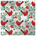 Rosedale - Papier-cadeau métallisé Rosedale - 30 po l x 144 po L - Motifs cardinaux-Design cardinal