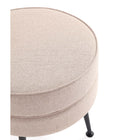 Manhattan Comfort - Bailey pouf rembourré style milieu du siècle 18,11" en mélange de polyester - flocon d’avoine avec pieds noirs - lot de 2-Mesures de la hauteur des jambes : 8,66 po