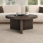 Hudson&Canal - Table basse ron Holm 32" L - Brun aulne-Dimensions du produit : 32" L x 32" l x 15" H