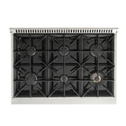 Kucht - 36 po Série KXP Cuisinière double énergie Gaz naturel - Acier inoxydable-Allumage électronique avec rallumage automatique pour réduire les risques de fuite de gaz