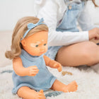 Miniland - Poupée bébé anatomiquement correcte de 15 pouces - Fille blonde caucasienne atteinte de vitiligo-Ils sont fabriqués avec des matériaux d'excellente qualité, en particulier à partir de vinyle très doux, qui est également recyclable
