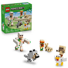 LEGO - Minecraft L’attaque du désert du Poulet chevauché-Construisez, jouez et exposez avec 6 personnages Minecraft mobiles en briques