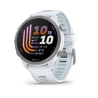 Garmin - Forerunner 170 - Whitestone avec bracelet Whitestone/Cloud Blue-Cette montre intelligente de course avec GPS facile à utiliser possède toutes les fonctions essentielles dont vous avez besoin pour passer au niveau supérieur, y compris le GPS, l’allure, la distance et la fréquence cardiaque au poignet