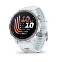Garmin - Forerunner 170 - Whitestone avec bracelet Whitestone/Cloud Blue-Cette montre intelligente de course avec GPS facile à utiliser possède toutes les fonctions essentielles dont vous avez besoin pour passer au niveau supérieur, y compris le GPS, l’allure, la distance et la fréquence cardiaque au poignet