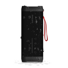Philips - Haut-parleur Bluetooth TAS5000 - noir-Lumières de fête synchronisées au rythme de la musique — Au fil des battements, des lumières DEL RVB colorées pulsent au-dessus et autour des deux radiateurs passifs. Vous avez le choix entre cinq modes d’éclairage différents. Il suffit d’appuyer sur le bouton lumineux de l’enceinte ou d’utiliser notre application compagnon pour commencer — et faire savoir à tout le monde que vous êtes venu faire la fête.