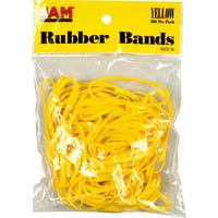 JAM Paper - Élastiques colourés - taille 33 - jaunes - Paquet de 100-Couleur : Jaune | Élastiques colourés