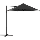 Outsunny - Parasol déporté avec rotation à 360° - 8,5 pi - noir-Le parasol déporté offre de l’ombre et vous protège du soleil