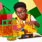 MAGNA-TILES - Ensemble de construction magnétique Builder XL de 50 pièces-Ce Qui Le Rend Unique: Il est facile de construire son propre camion avec des pièces mobiles interchangeables.
