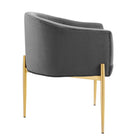 Modway - Savour Touffe Performance Velvet Chaises d’accent Ensemble de 2 - Gris-Capacité du poids de la chaise : 300 lbs.