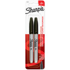 Sharpie - Marqueurs permanents - Pointe fine - Noir - Paquet de 2-Encre séchant rapidement, résistant à la décoloration et à l’eau.