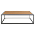 Modway - Stance Terrasse extérieure Aluminium Table basse - Grey Natural-Résistants à l’eau et aux UV