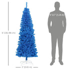 HOMCOM - Sapin de Noël artificiel de 6 pi avec ouverture automatique - Bleu-Convient aux salles, aux écoles et à la maison 