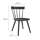 Modway - Sutter Fauteuil d’appoint de salle à manger - Noir-Détails de la broche