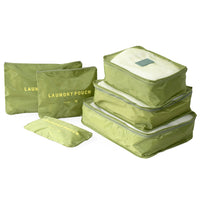 Nicci - Organiseur de bagages Cubes 6 pièces - Vert -Organiseur de bagages Cubes 6 pièces
