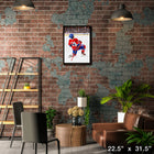 Cole Caufield 20x29 Canadiens Celebration - Toile encadree - 22" x 31"-Sous licence officielle de la LNH et de l'AJLNH