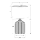 Monarch Specialties - Luminaire - 23 po H Lampe De Table - Rotin Noir - Abat-Jour Ivoire / Crème - Moderne-Munie d'un cordon noir de 5 pieds, cette lampe d'appoint polyvalente peut être placée sur une table d'appoint ou latérale dans le salon, sur une table de nuit ou de chevet dans la chambre à coucher ou sur un bureau dans la maison pour une source d'éclairage à la mode