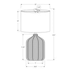 Monarch Specialties - Luminaire - 23 po H Lampe De Table - Rotin Noir - Abat-Jour Ivoire / Crème - Moderne-Munie d'un cordon noir de 5 pieds, cette lampe d'appoint polyvalente peut être placée sur une table d'appoint ou latérale dans le salon, sur une table de nuit ou de chevet dans la chambre à coucher ou sur un bureau dans la maison pour une source d'éclairage à la mode