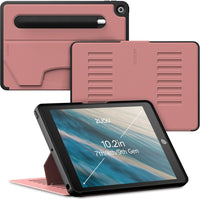 Zugu - Étui iPad 10,2 po 2019/2020/2021 - Édition Limitée - Rouge Rose Désert-Étui folio magnétique