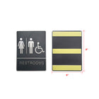 Futech - Panneau WC Gris Homme/Femme/Handicap avec Braille-Structure en plastique durable