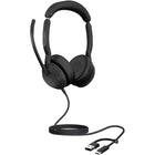 Jabra - Casque filaire stéréo USB-C/A Evolve2 50 - Teams-Connectivité rapide plug-and-play et double connectivité