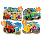 University Games - The Learning Journey My First Puzzle: 4-in-a-box: Monster Trucks -  Jeu d’Association Amusant Sur Le Thème Des Monster Trucks - Puzzle De Reconnaissance Des Monster Trucks Pour Enfants-Introduit la reconnaissance des couleurs, des formes et des objets
