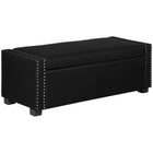 HOMCOM - Banc ottoman de rangement moderne rembourré à dessus relevable - gris foncé-Le tissu neutre s'intègre parfaitement à une décoration mixte et assortie 