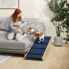 PawHut - Rampe pour chien réglable pour lit, canapé - avec surface antidérapante-Quatre réglages de hauteur s’alignent avec les meubles, comme un canapé ou un lit haut 