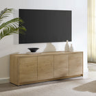 Hudson&Canal - Meuble TV Desmond pour téléviseurs jusqu'à 78" - Chêne clair-Caractéristiques assemblage facile