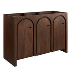 Modway - Appia 48" Armoire de toilette de salle de bain (lavabo non inclus) - Noyer-Charnières à fermeture douce